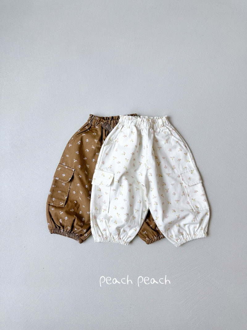 Peach Peach - Korean Children Fashion - #minifashionista - Petit Floral Cargo Pants