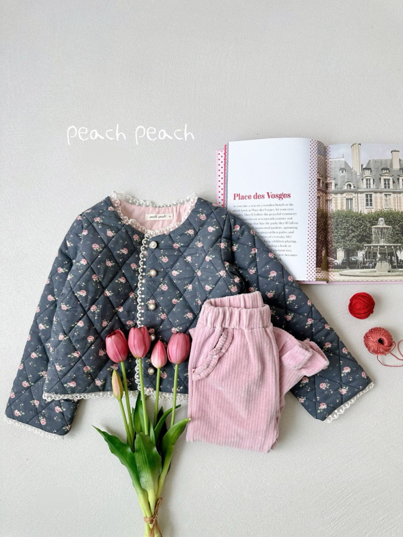 Peach Peach - Korean Children Fashion - #minifashionista - Chloe Quilting Jacket - 12