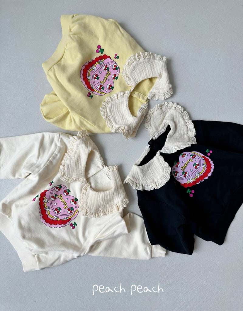 Peach Peach - Korean Children Fashion - #minifashionista - Cherry Cake Sweatshirts - 4