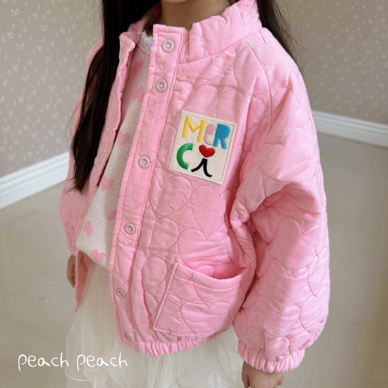 Peach Peach - Korean Children Fashion - #prettylittlegirls - Merci Quilting Jacket - 12