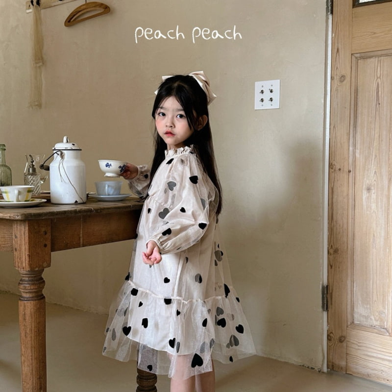 Peach Peach - Korean Children Fashion - #minifashionista - Love Love Dress - 4