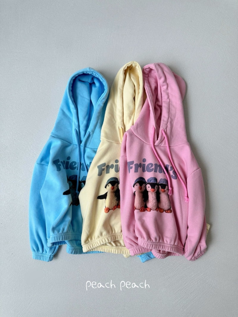 Peach Peach - Korean Children Fashion - #stylishchildhood - Penguin Hoodie - 2