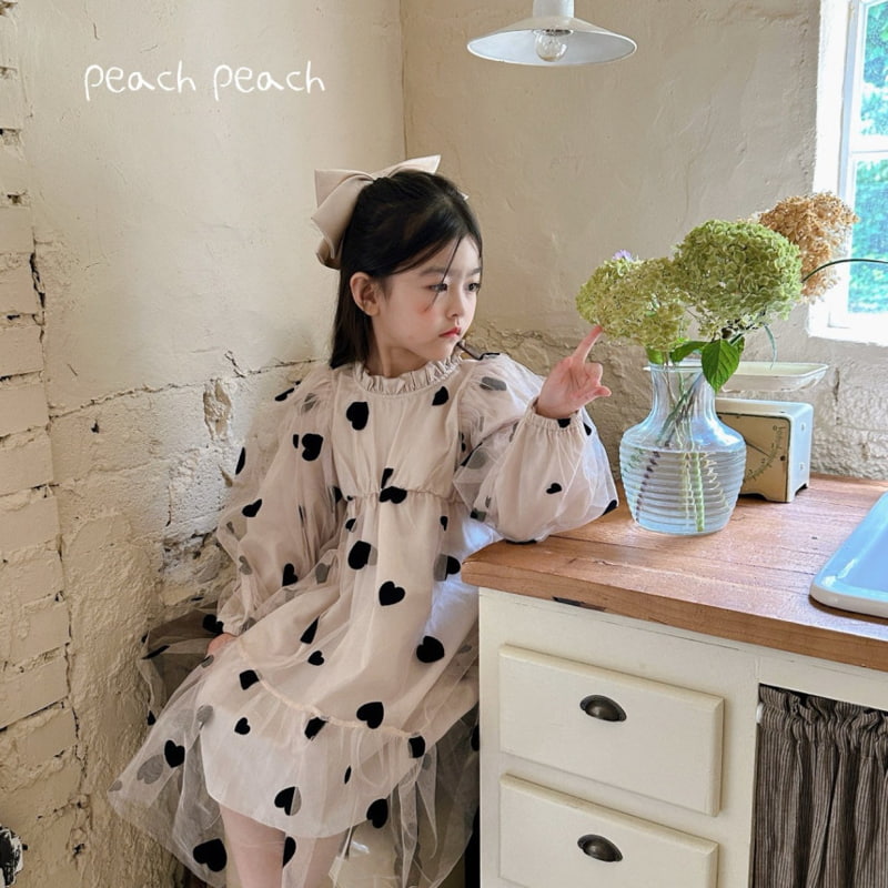 Peach Peach - Korean Children Fashion - #stylishchildhood - Love Love Dress - 7