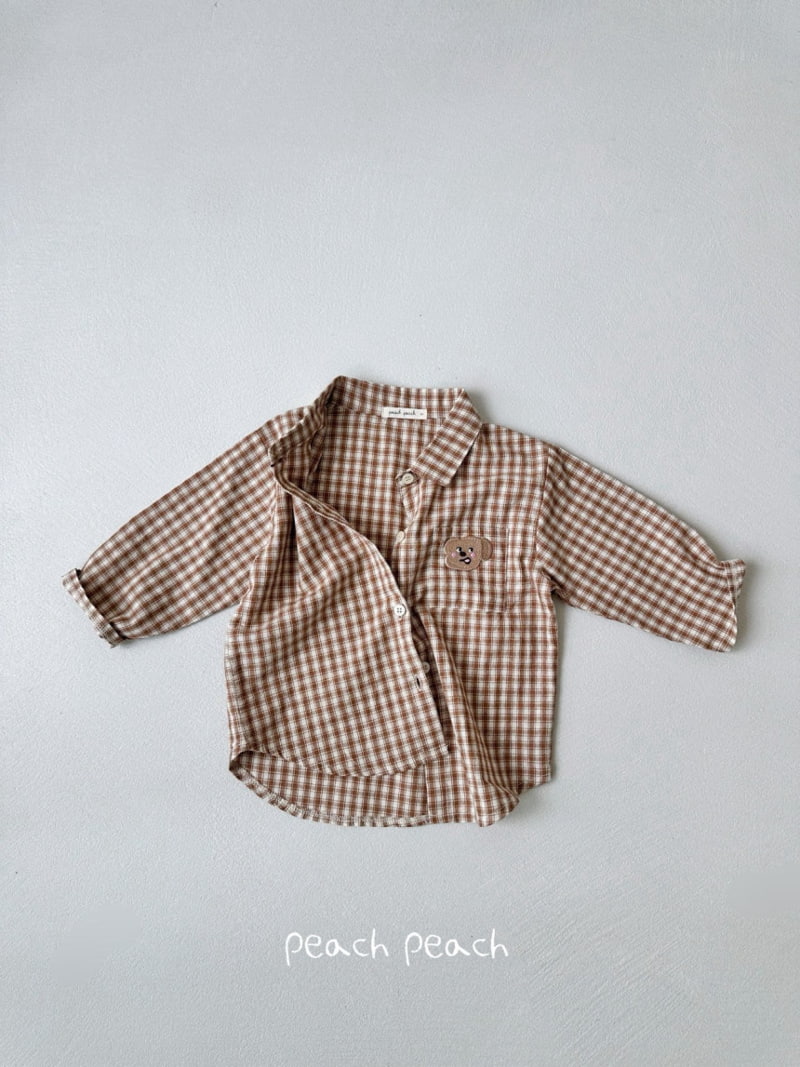 Peach Peach - Korean Children Fashion - #todddlerfashion - Brownie Shirt - 6