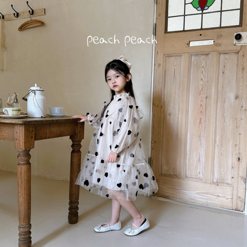 Peach Peach - Korean Children Fashion - #todddlerfashion - Love Love Dress - 5