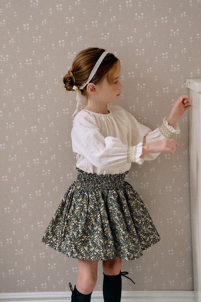 Perrobebe - Korean Children Fashion - #todddlerfashion - Kara Smocked Skirt - 10