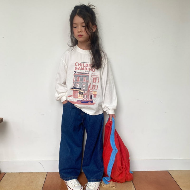 Pleanee Atelier - Korean Children Fashion - #kidsshorts - Slit Denim Pants - 5