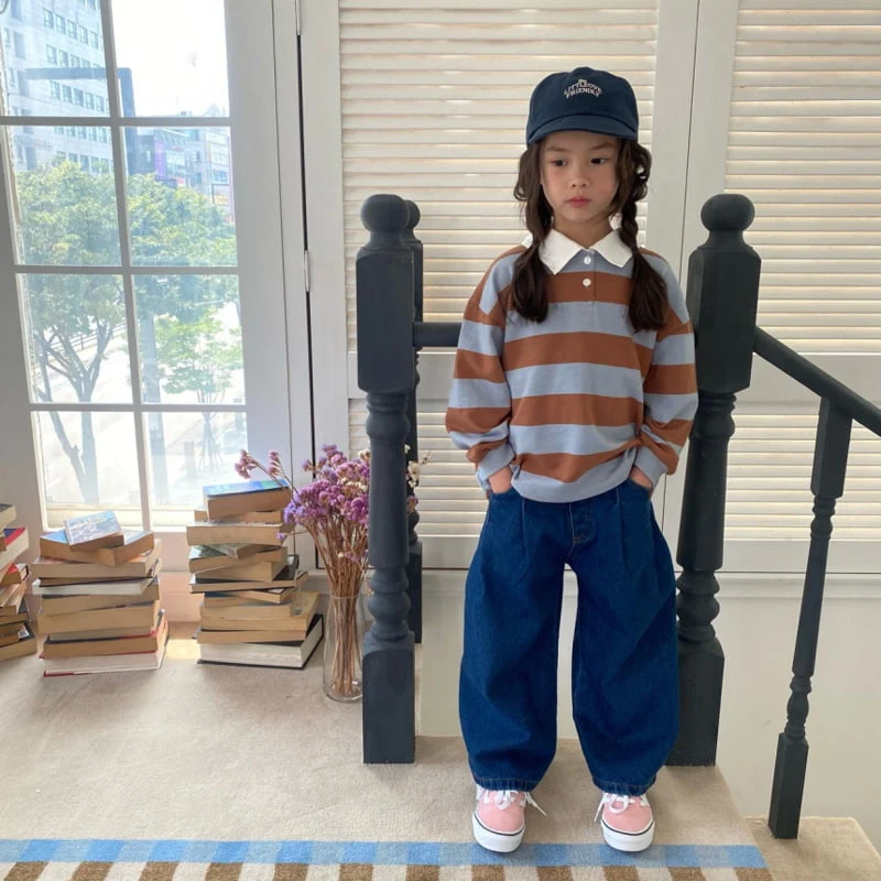 Pleanee Atelier - Korean Children Fashion - #littlefashionista - Slit Denim Pants - 9