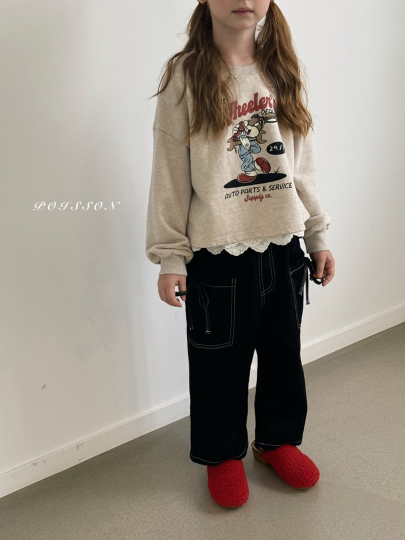 Poisson - Korean Children Fashion - #Kfashion4kids - Stitch Ribbon Pants  - 9