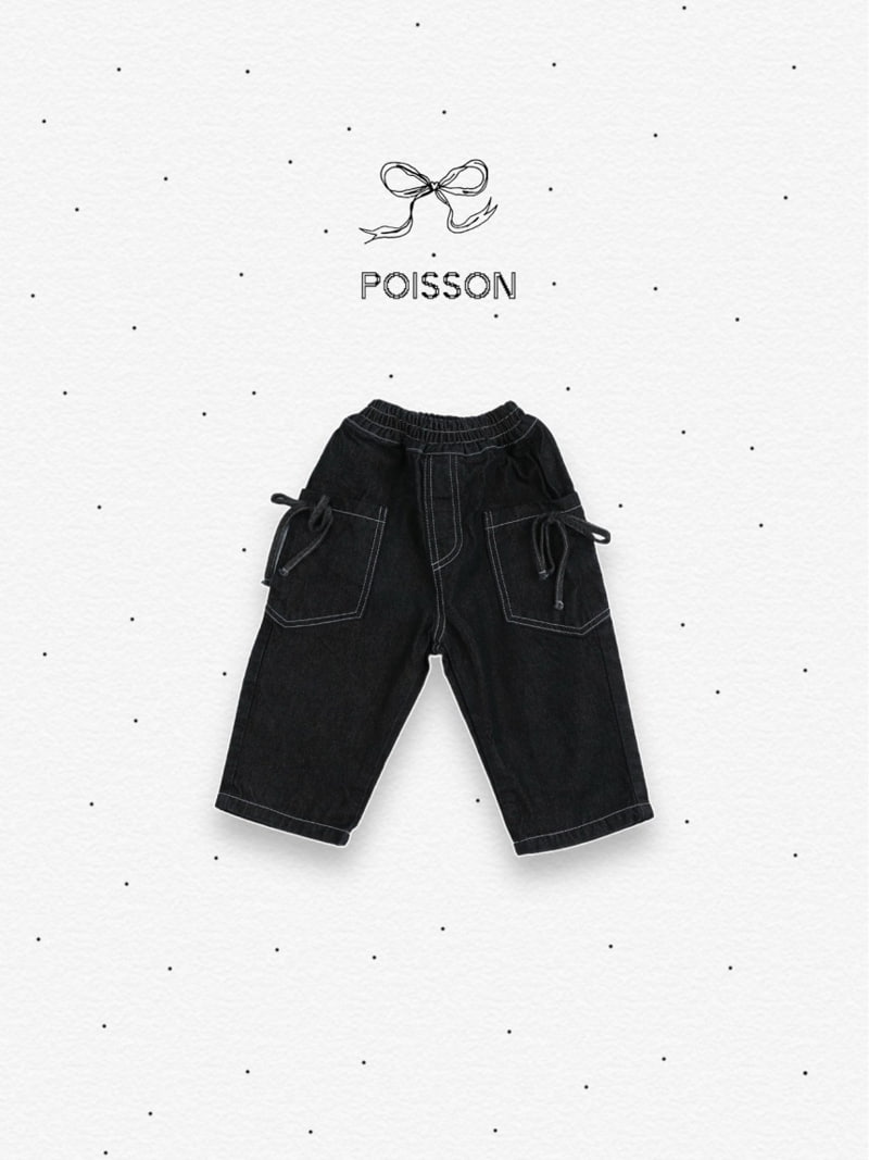 Poisson - Korean Children Fashion - #childofig - Stitch Ribbon Pants 