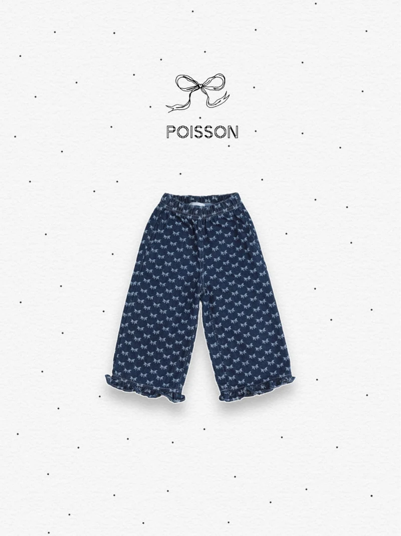 Poisson - Korean Children Fashion - #childofig - Bree Ribbon Denim Pants