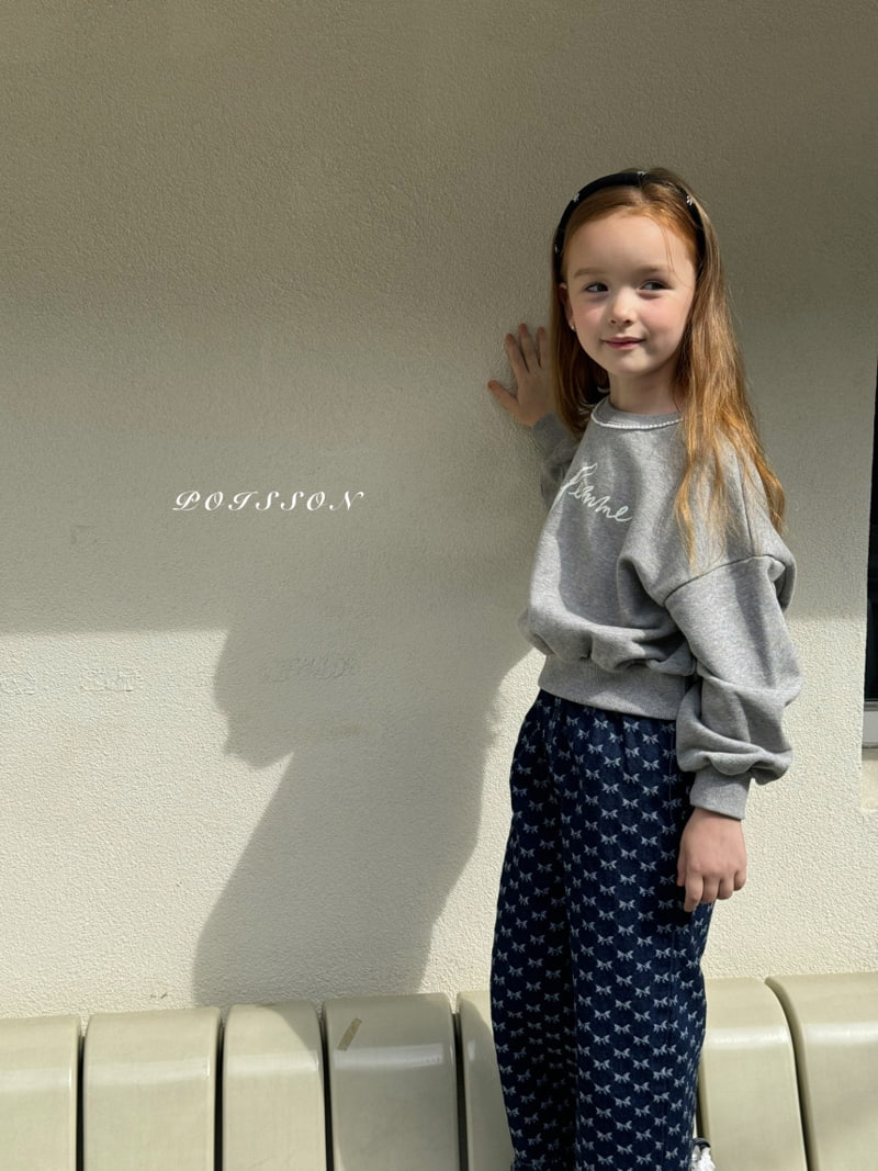 Poisson - Korean Children Fashion - #fashionkids - Bree Ribbon Denim Pants - 5