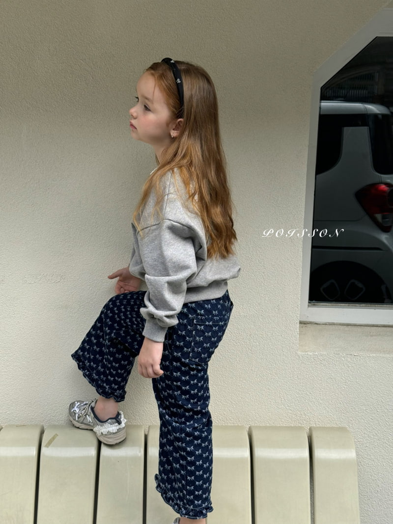 Poisson - Korean Children Fashion - #kidsshorts - Bree Ribbon Denim Pants - 6