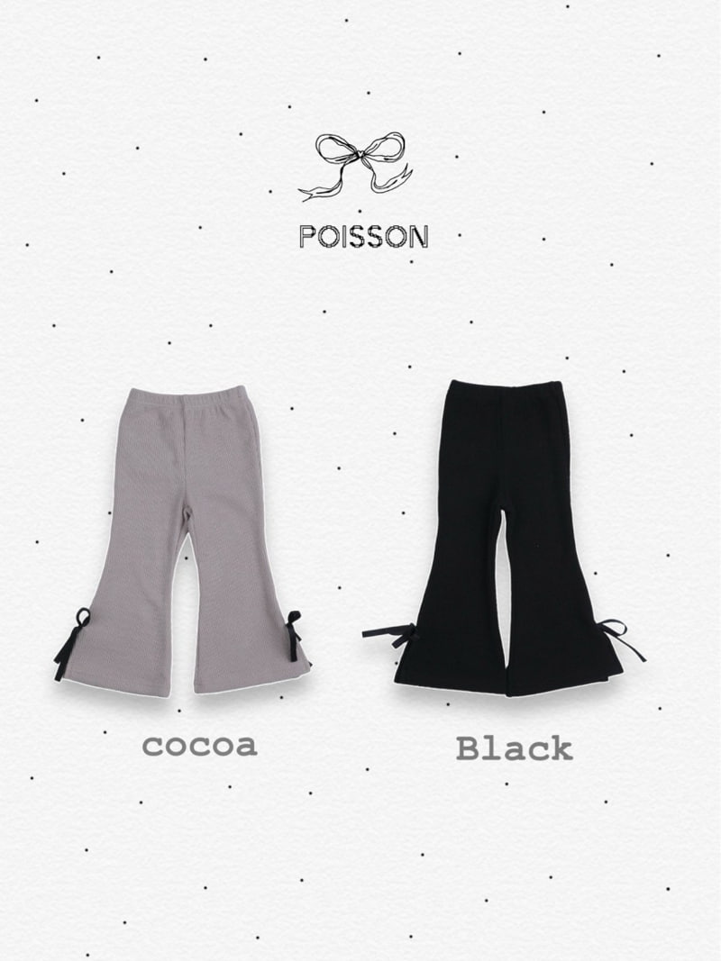 Poisson - Korean Children Fashion - #littlefashionista - Ribbon Bootscut Pants