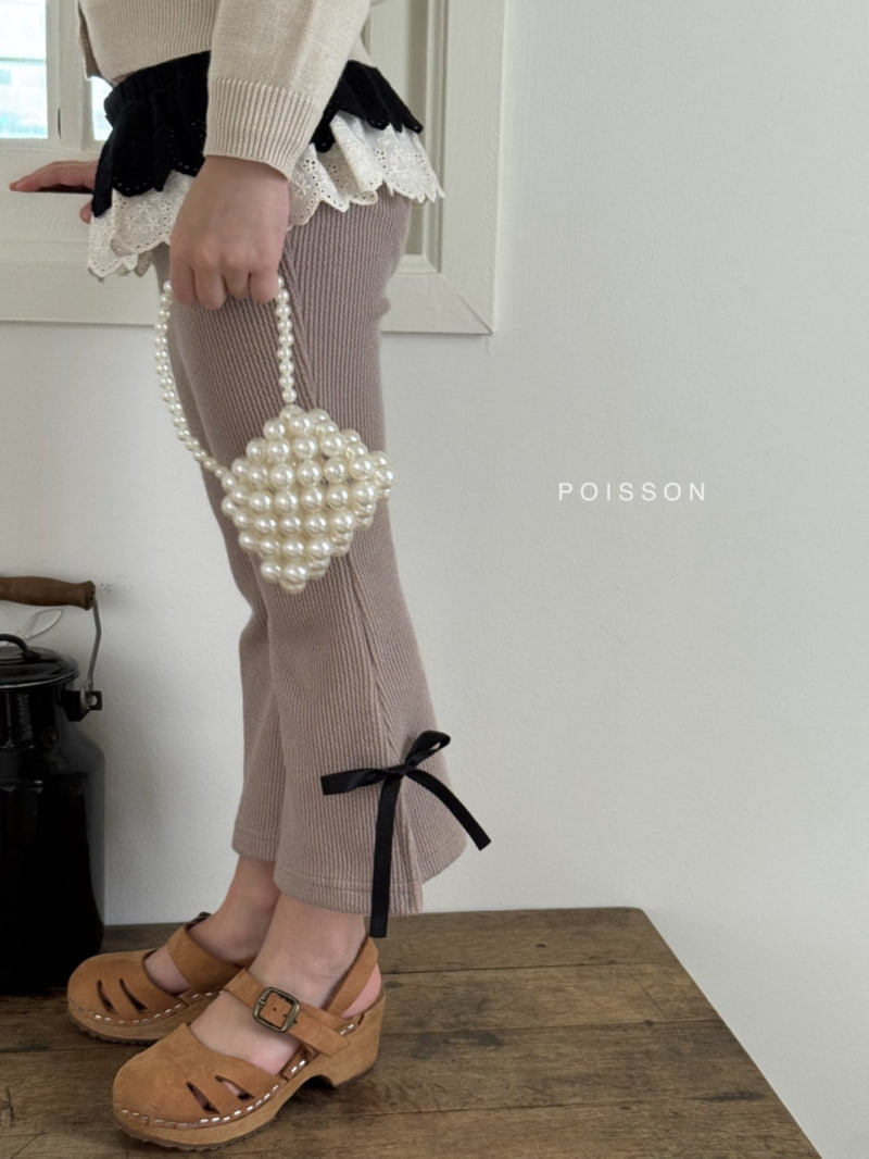 Poisson - Korean Children Fashion - #magicofchildhood - Ribbon Bootscut Pants - 2