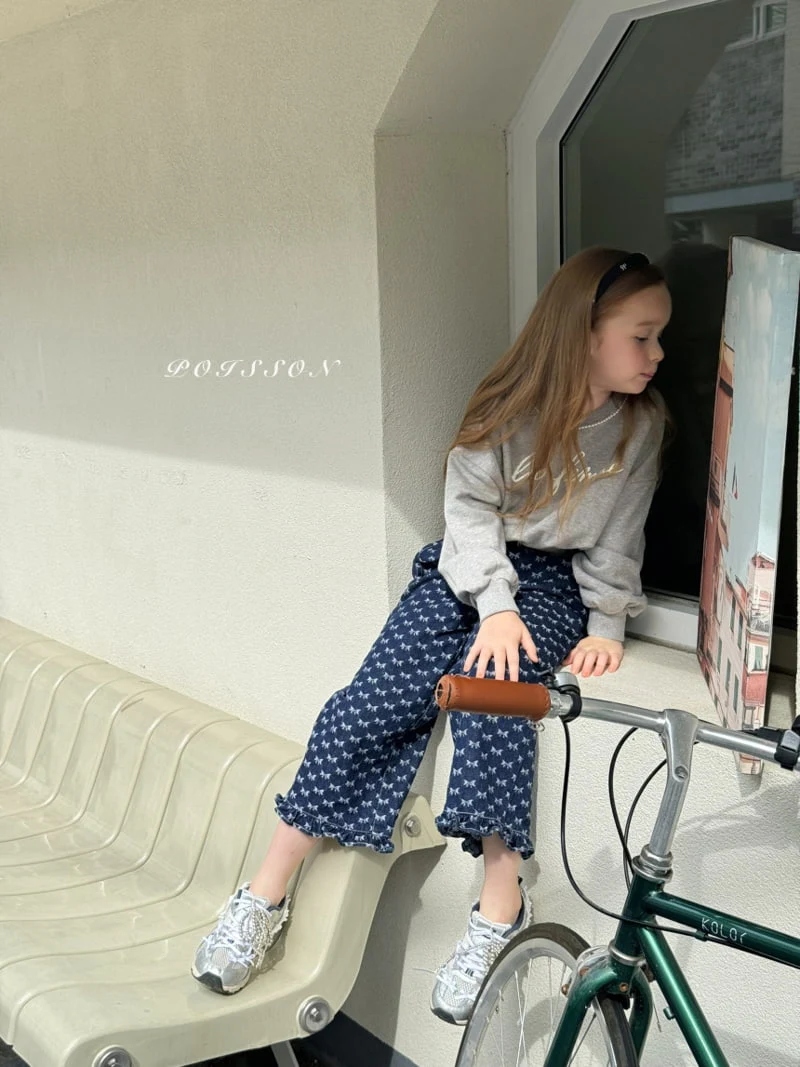 Poisson - Korean Children Fashion - #minifashionista - Bree Ribbon Denim Pants - 12