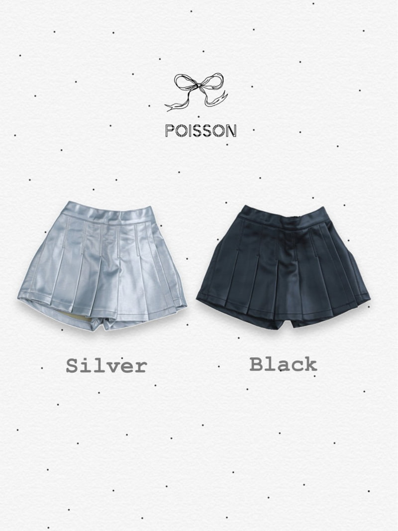 Poisson - Korean Children Fashion - #prettylittlegirls - Leather Pleats Skirt Pants