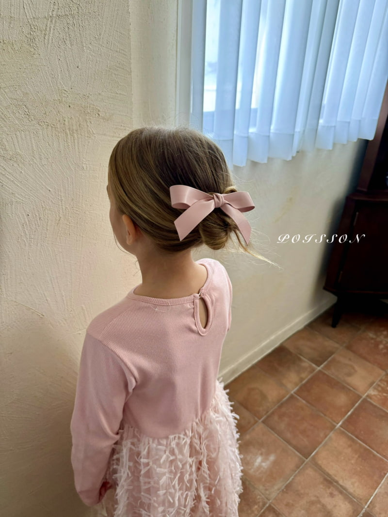 Poisson - Korean Children Fashion - #prettylittlegirls - Leather Hair Ribbon Pin - 10