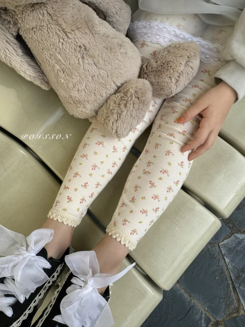 Poisson - Korean Children Fashion - #todddlerfashion - Lace Leggings - 3