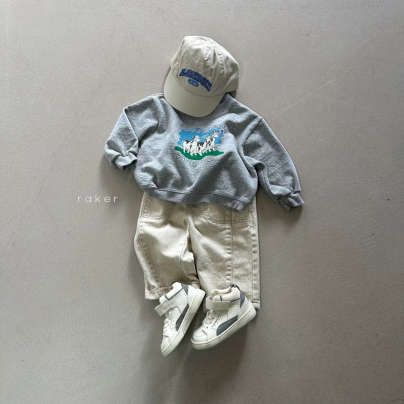 Raker - Korean Children Fashion - #kidsshorts - Maison Stitch Baggy Pants - 6