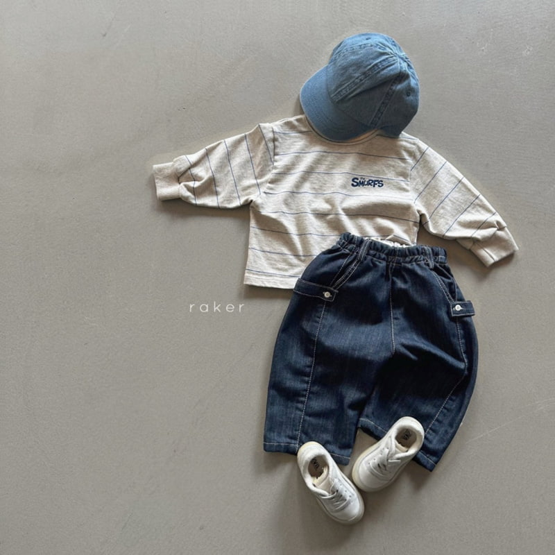 Raker - Korean Children Fashion - #magicofchildhood - Smurf Stripe Tee - 5