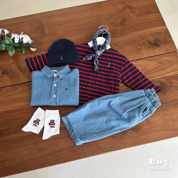 Roy - Korean Children Fashion - #Kfashion4kids - Denim Chino Pants - 8