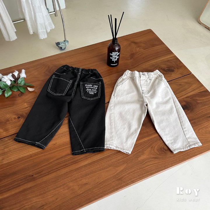 Roy - Korean Children Fashion - #childofig - More Embroidery Pants - 7