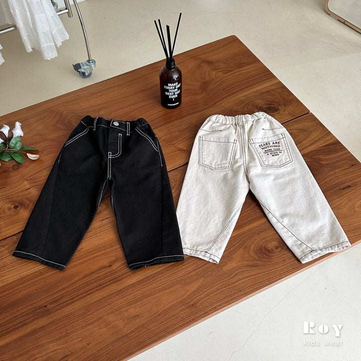 Roy - Korean Children Fashion - #childofig - More Embroidery Pants - 8