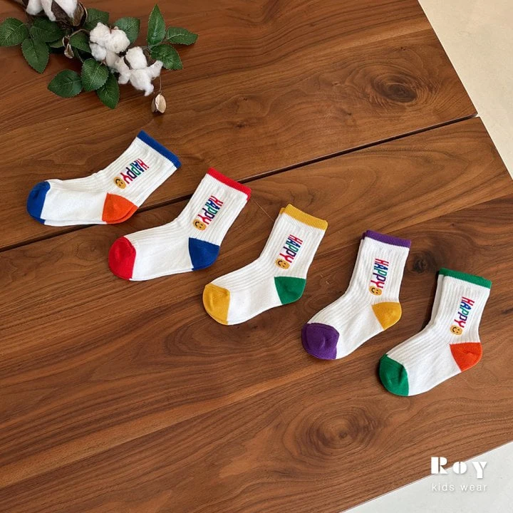 Roy - Korean Children Fashion - #designkidswear - Color Happy Socks