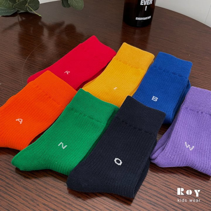 Roy - Korean Children Fashion - #littlefashionista - Alphabet Socks - 9