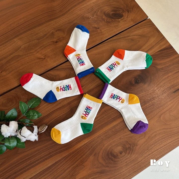 Roy - Korean Children Fashion - #littlefashionista - Color Happy Socks - 8