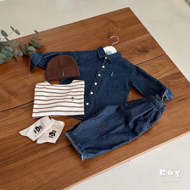 Roy - Korean Children Fashion - #magicofchildhood - Denim Chino Pants - 10