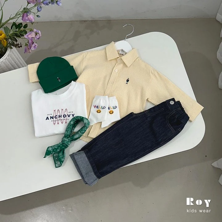 Roy - Korean Children Fashion - #todddlerfashion - Non Fade Roll-up Jeans - 9