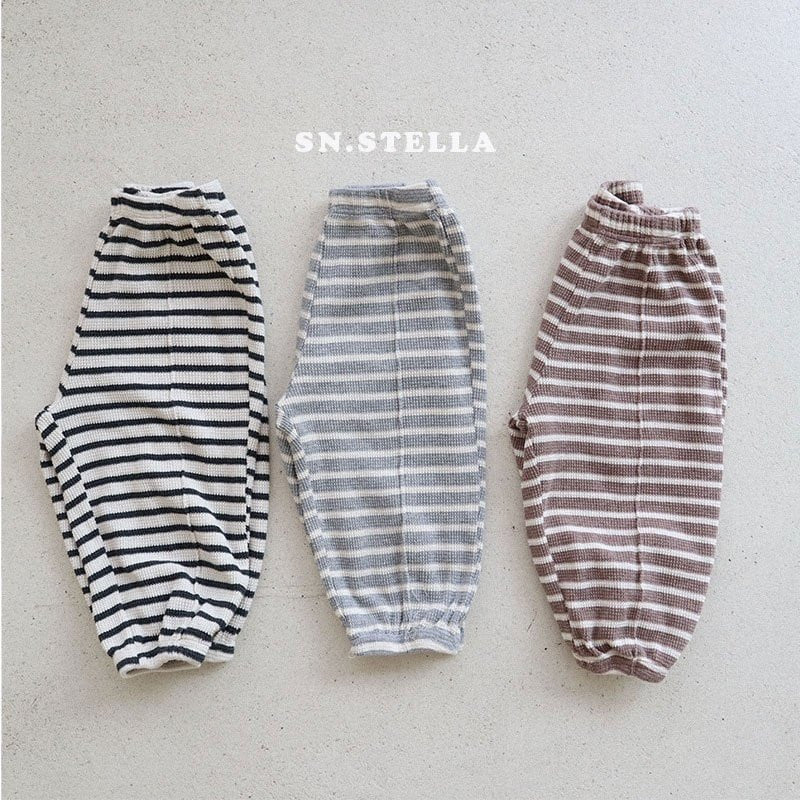 SN - Korean Children Fashion - #childrensboutique - Waffle Stripe Pants