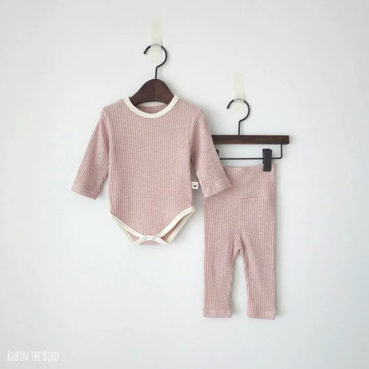 Saerobin - Korean Baby Fashion - #babyfever - Modal Rib Bodysuit with Leggings