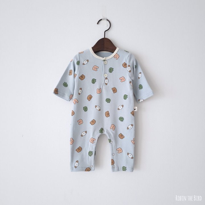 Saerobin - Korean Baby Fashion - #babyootd - Animal Friends Jumpsuit - 3