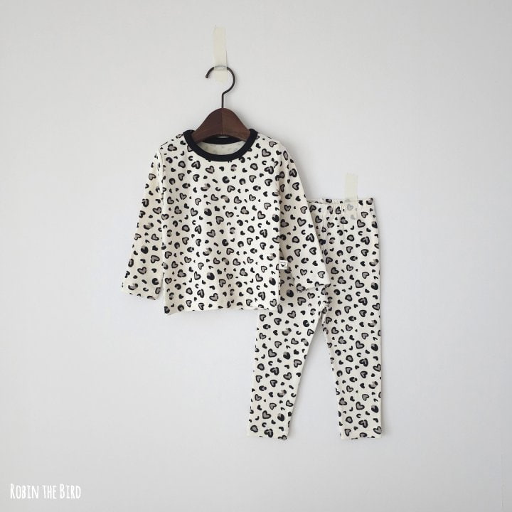 Saerobin - Korean Children Fashion - #Kfashion4kids - Heart Leopard Easywear