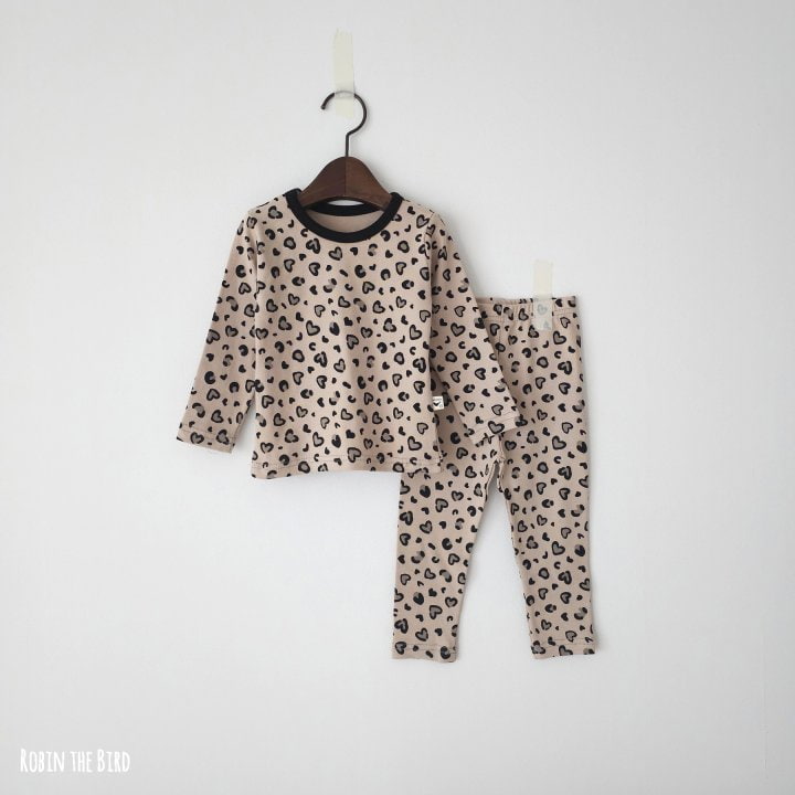 Saerobin - Korean Children Fashion - #littlefashionista - Heart Leopard Easywear - 2