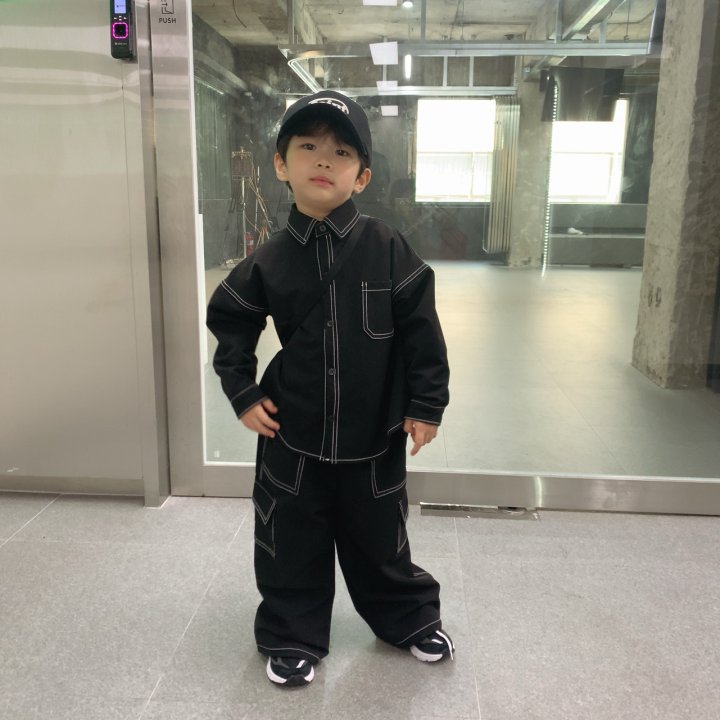 Saint Doll - Korean Children Fashion - #Kfashion4kids - Stitch Cargo Pants - 8