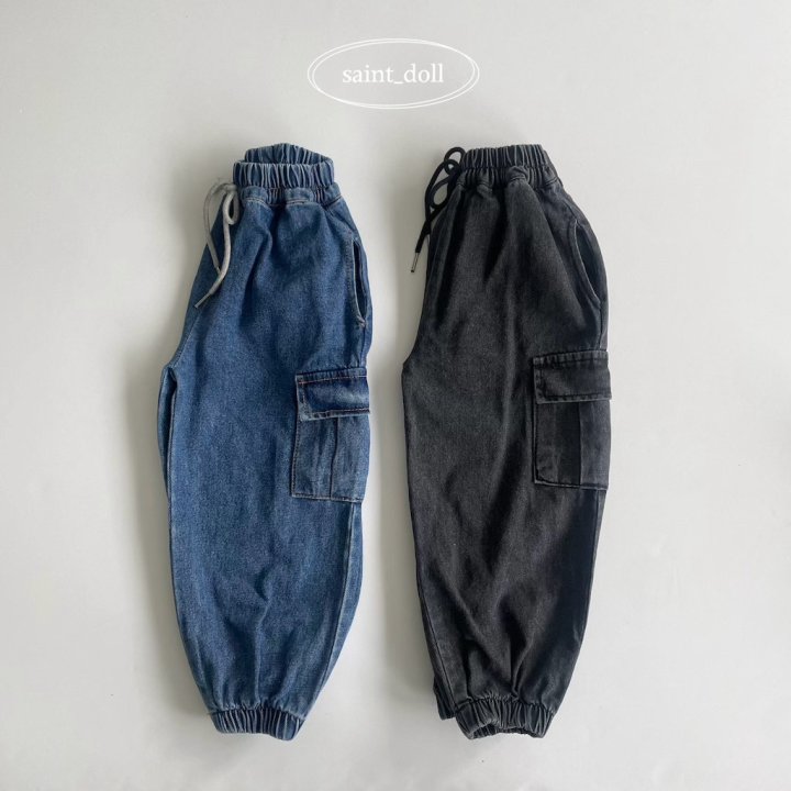 Saint Doll - Korean Children Fashion - #Kfashion4kids - Denim Cargo Pants