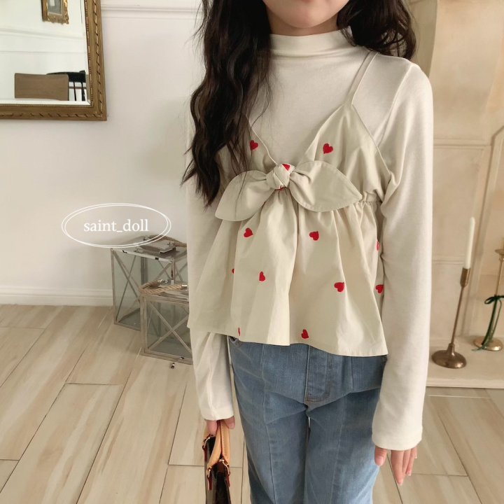 Saint Doll - Korean Children Fashion - #Kfashion4kids - Heart Ribbon Bustier - 8