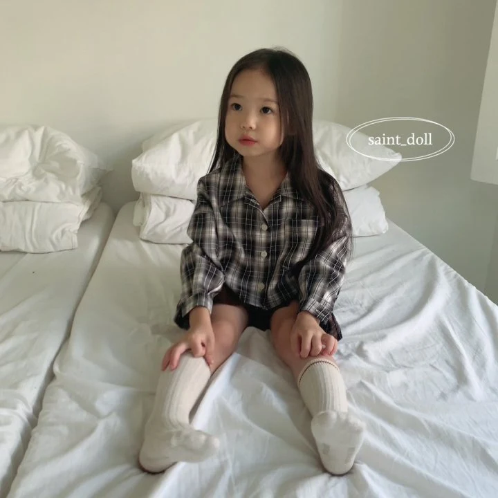 Saint Doll - Korean Children Fashion - #Kfashion4kids - Check Crop Shirt - 6