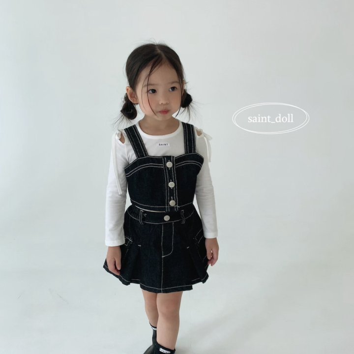 Saint Doll - Korean Children Fashion - #childofig - Denim Bustier - 5