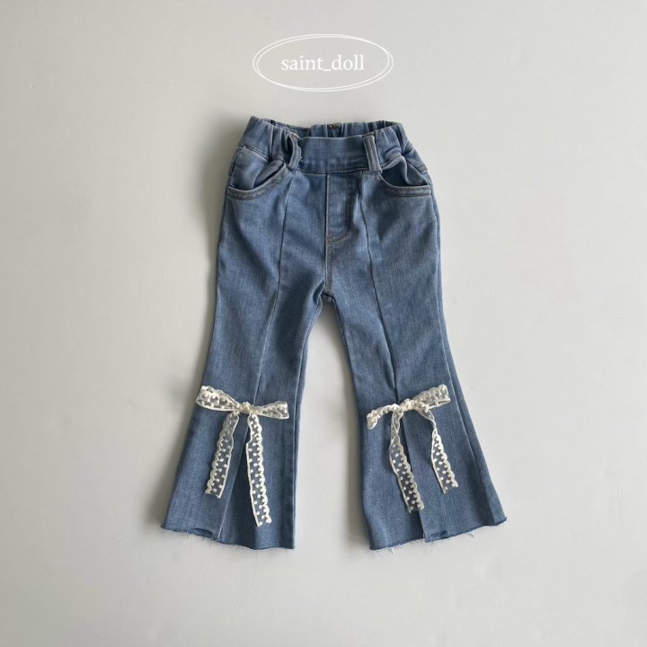 Saint Doll - Korean Children Fashion - #childrensboutique - Ribbon Bootscut Pants