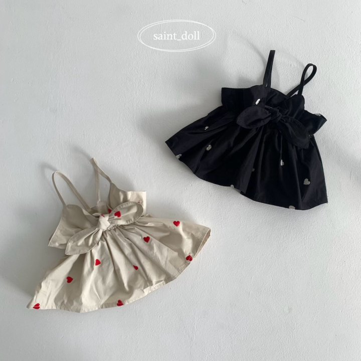 Saint Doll - Korean Children Fashion - #childrensboutique - Heart Ribbon Bustier