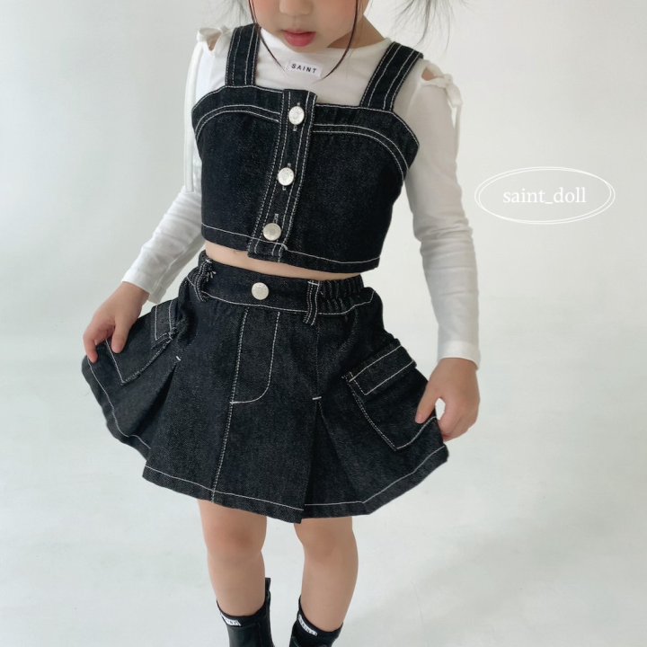 Saint Doll - Korean Children Fashion - #childrensboutique - Cargo Stitch Skirt - 7