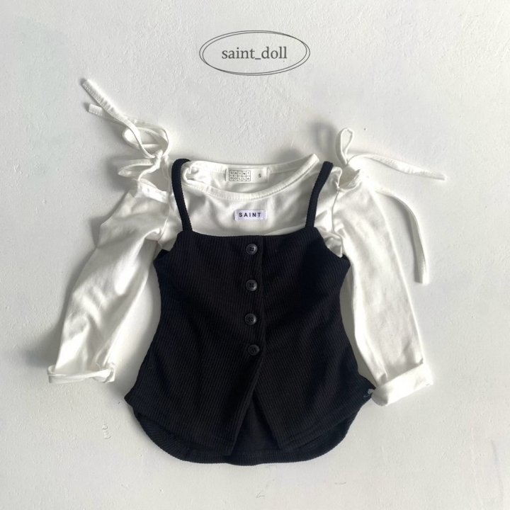 Saint Doll - Korean Children Fashion - #childrensboutique - Shoulder Slit Tee - 3