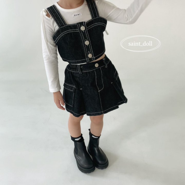 Saint Doll - Korean Children Fashion - #childrensboutique - Denim Bustier - 6