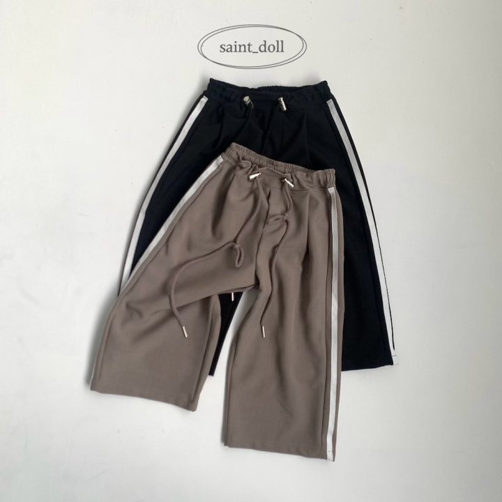 Saint Doll - Korean Children Fashion - #designkidswear - Track Wide Pants