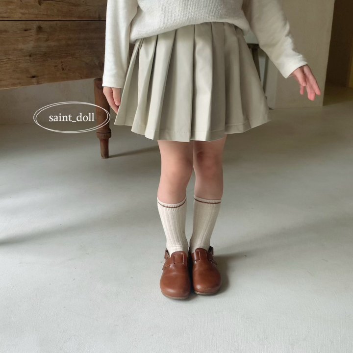 Saint Doll - Korean Children Fashion - #designkidswear - Leather Pleats Skirt - 6